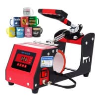 11oz Prensa Térmica Canecas Sublimador Touch Screen Cor Vermelho/preto 110/220V