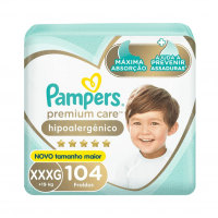 Fralda Pampers Premium Care Tamanho XXXG 104 Unidades