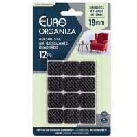 Euro Home - Adesivo EVA Anti Deslizante Quadrado 19 Mm, 12 Peças - ENC0877