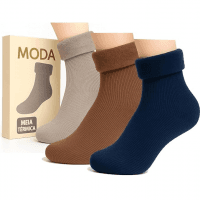 Kit 3 Pares Meia Térmica Flanelada Fleece Unissex, Meias De Inverno Para Frio Intenso