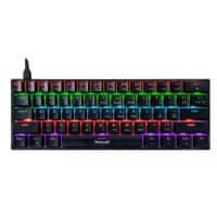 Teclado Mecanico Gamer TGT Sherman Compacto, Rainbow, ABNT2, Switch Azul, Preto