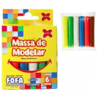 Massinha De Modelar, Fofa, 06 Cores, 90 G, Make+