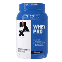 Suplemento Academia Whey Pro Max Titanium Concentrado Pote 1kg Sabor Chocolate
