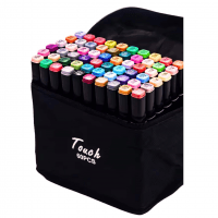 Kit De 60 Canetas Marcador Permanente Ponta Dupla Touch Coloridas