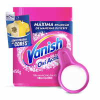 Vanish Tira Manchas Em Pó Oxi Action Para Roupas Coloridas 450g
