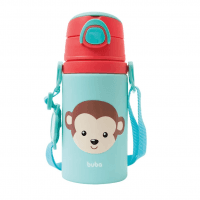 Buba Garrafinha De Aluminio Animal Fun Macaco Colorido