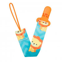 Prendedor De Chupeta Animal Fun Leão Buba Multicolor