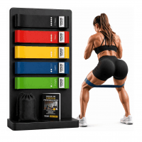 Kit 5 Faixas Elásticas Mini Band Premium Super Band P/Treino Exercícios Academia Funcional