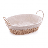 WOLFF - Cesta Oval Com Alça Em Papel Com Forro Em Tecido 30,5cm X 21cm X 12cm
