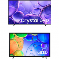 Smart TV 85" Crystal UHD 4K + Smart TV-43" QLED Full HD