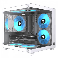 Gabinete Gamer Ninja Ryomaru, Mini Tower, Vidro Temperado, MATX, Com 3 Fans Rainbow, GN-CS-RMMAW3F