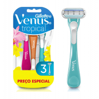 Gillette Venus Aparelho De Depilação Descartável Tropical Com Aloe, 3 Unidades