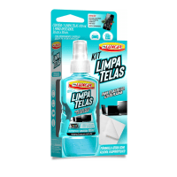 Luxcar Kit Limpa Telas 120 Ml + Pano Aplicador - Fórmula Ativa Álcool Isopropílico