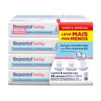 Bepantol Baby Lenço Umedecido Para Bebê, Hipoalergênico, Kit Leve 4 Pague 3, 192 Unidades