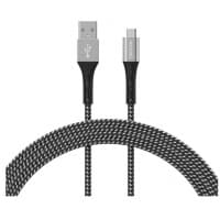Geonav Cabo USB-A Para Micro USB, 1.2 Metros, Nylon Trançado