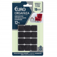 Euro Home - Adesivo EVA Anti Deslizante Quadrado 19 Mm, 12 Peças - ENC0877