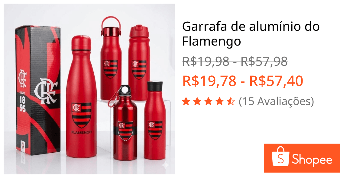 Garrafa de alumínio do Flamengo
