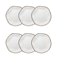 Conjunto De 6 Pratos Sobremesa 21,5cm Ryo Maresia