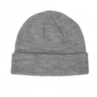 Gorro Com Dobra Cinza Claro