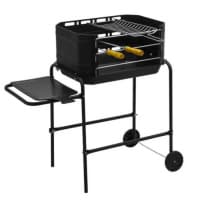 Churrasqueira Móvel Portátil A Carvão Com Rodinhas Pro Tork Preto Grill Machine