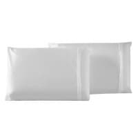Protetor De Travesseiro Impermeável Liso Tecido Microfibra Branco